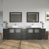 Bathroom Vanity with White Engineered Marble Top and Mirror CVC36