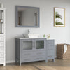 Bathroom Vanity with White Engineered Marble Top and Mirror CVC36