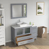 Bathroom Vanity with White Engineered Marble Top and Mirror CVC36