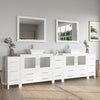 Bathroom Vanity with White Engineered Marble Top and Mirror CVC36