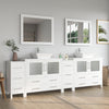 Bathroom Vanity with White Engineered Marble Top and Mirror CVC36