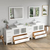 Bathroom Vanity with White Engineered Marble Top and Mirror CVC36