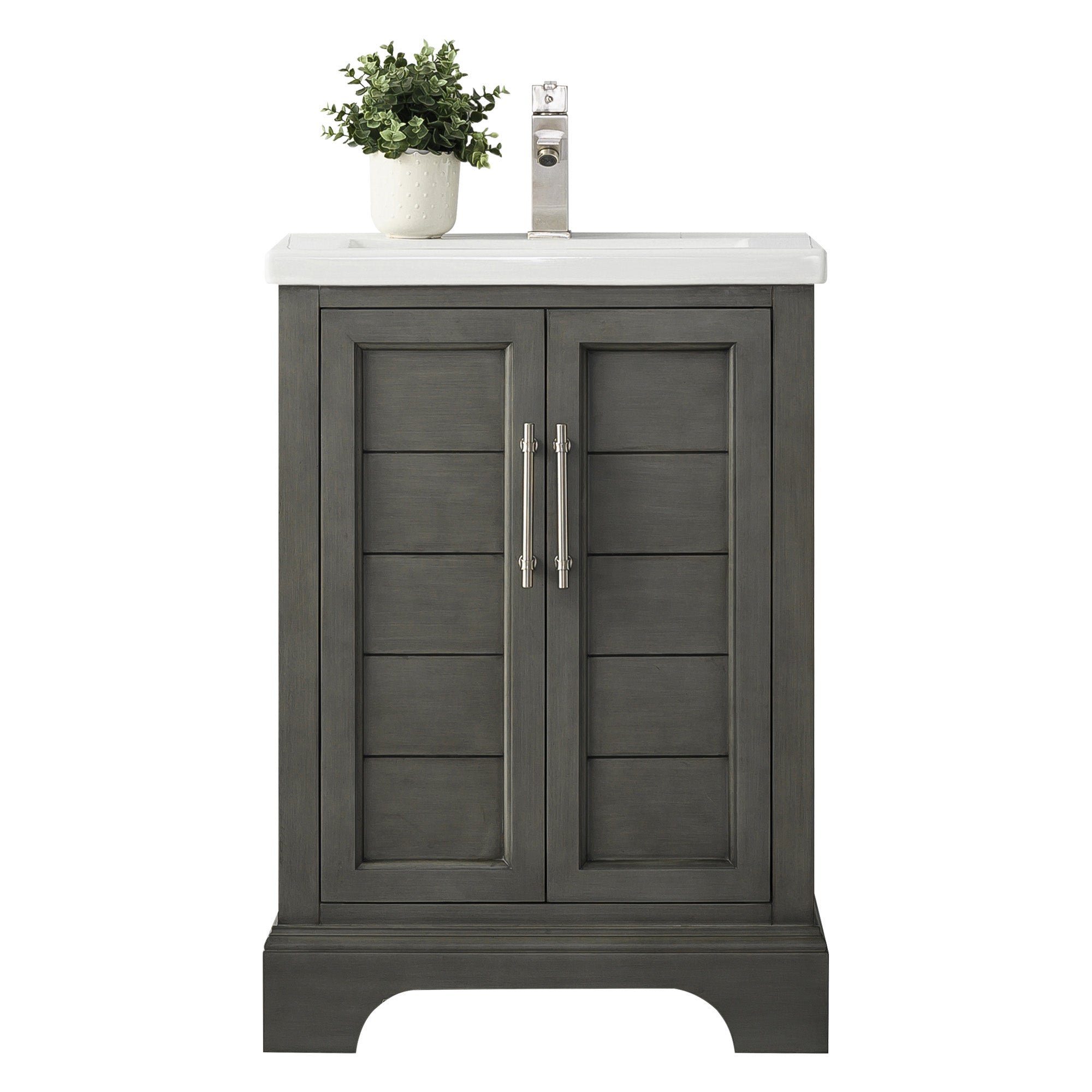 24x22x34.5’’ Single Sink Freestanding Bath Vanity with Stone Top