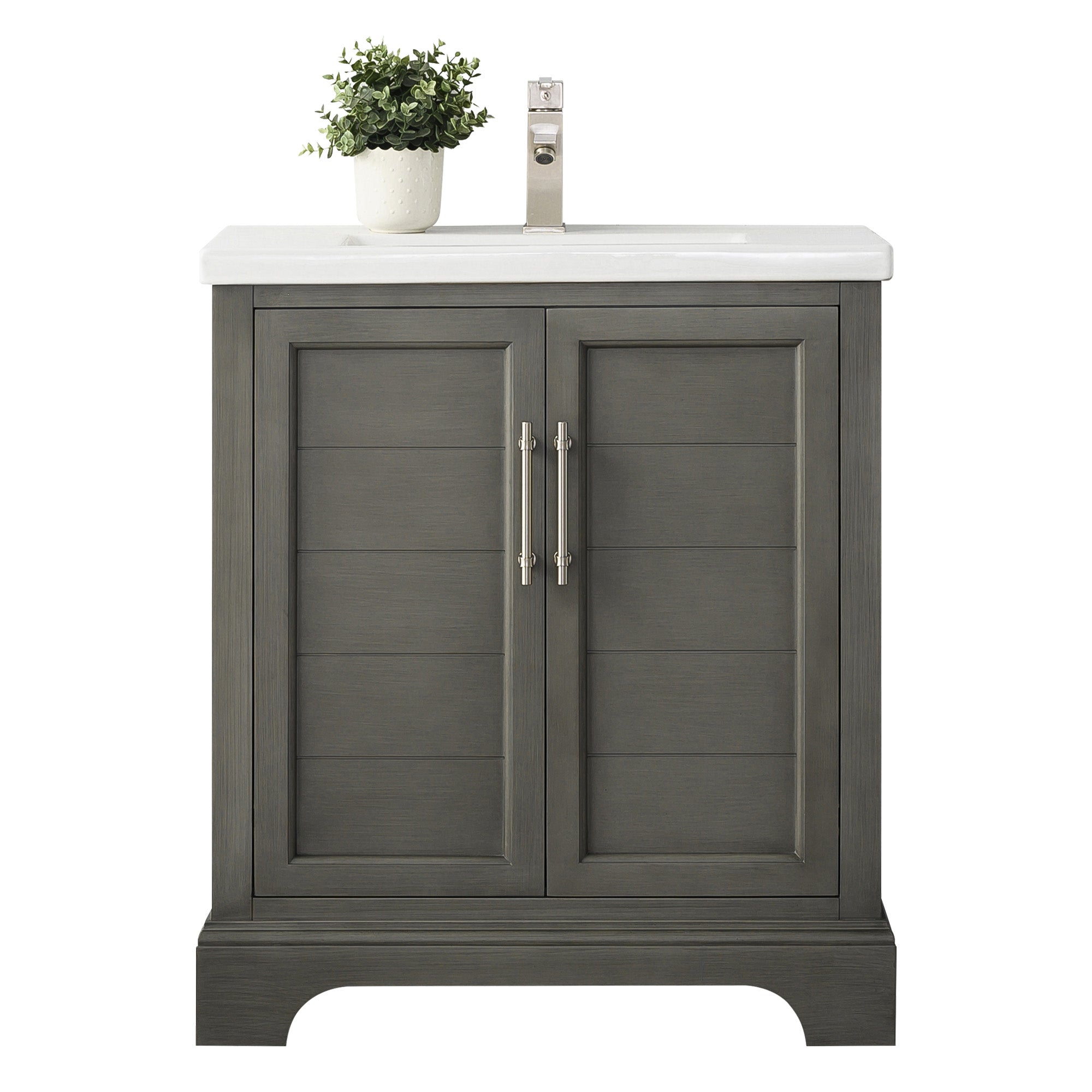 30x22x34.5’’ Single Sink Freestanding Bath Vanity with Stone Top