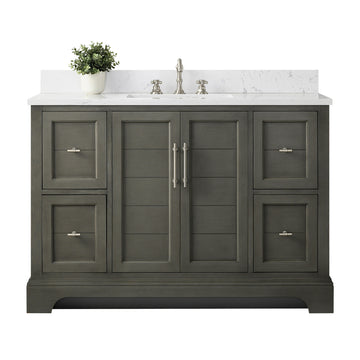 48x22x34.5’’ Single Sink Freestanding Bath Vanity with Stone Top