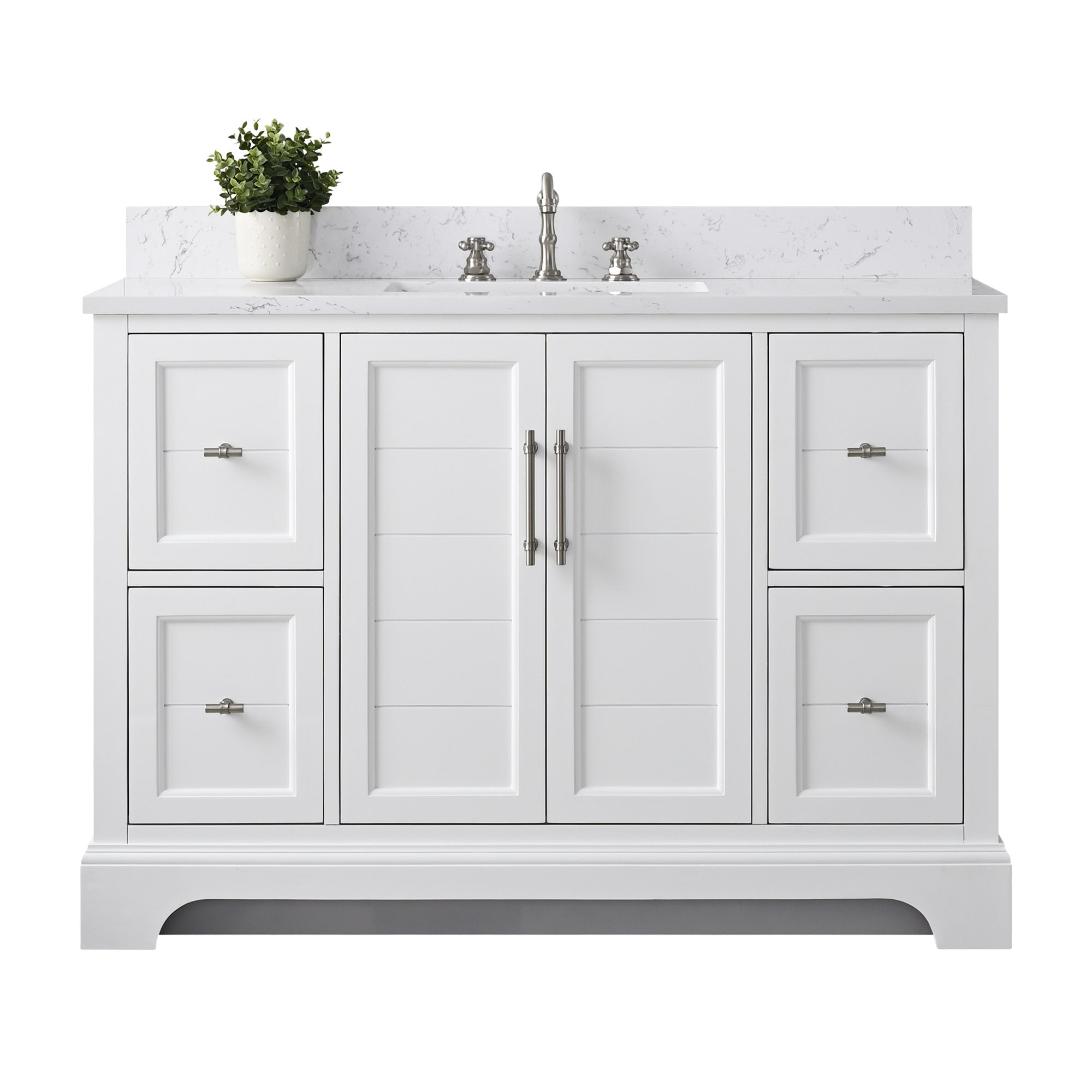 48x22x34.5’’ Single Sink Freestanding Bath Vanity with Stone Top