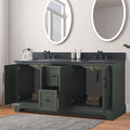 72x22x34.5’’ Double Sink Freestanding Bathroom Vanity with Stone Top drawers opened