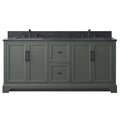 front view of 72x22x34.5’’ Double Sink Freestanding Bathroom Vanity with Stone Top