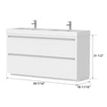 Bathroom Vanity Top in White Resin CVF WF