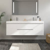 Bathroom Wall Hung Vanity Top in White Resin CVF DB