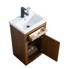 Single Sink Bathroom Vanity in Tan with Ceramic Top in White CVG