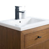 Single Sink Bathroom Vanity in Tan with Ceramic Top in White CVG