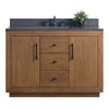 Single Sink Bathroom Vanity in Tan with Ceramic Top in White CVG