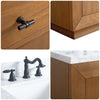 Double Sink Bathroom Vanity in Tan with Black Limestone Top CVG DB