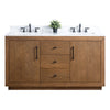 Double Sink Bathroom Vanity in Tan with Black Limestone Top CVG DB