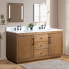 Double Sink Bathroom Vanity in Tan with Black Limestone Top CVG DB