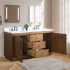 Double Sink Bathroom Vanity in Tan with Black Limestone Top CVG DB