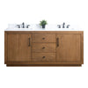 Double Sink Bathroom Vanity in Tan with Black Limestone Top CVG DB