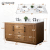 Double Sink Bathroom Vanity in Tan with Black Limestone Top CVG DB