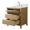 Single Sink Bathroom Vanity with Engineered Marble Top CVH