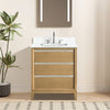 Single Sink Bathroom Vanity with Engineered Marble Top CVH