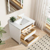 Single Sink Bathroom Vanity with Engineered Marble Top CVH