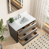 Single Sink Bathroom Vanity with Engineered Marble Top CVH