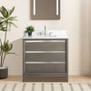 Single Sink Bathroom Vanity with Engineered Marble Top CVH