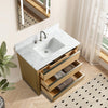 Single Sink Bathroom Vanity with Engineered Marble Top CVH