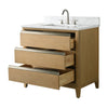 Single Sink Bathroom Vanity with Engineered Marble Top CVH