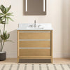 Single Sink Bathroom Vanity with Engineered Marble Top CVH