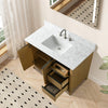 Single Sink Bathroom Vanity with Engineered Marble Top CVH