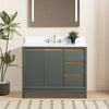 Single Sink Bathroom Vanity with Engineered Marble Top CVH