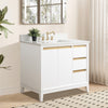 Single Sink Bathroom Vanity with Engineered Marble Top CVH