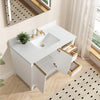 Single Sink Bathroom Vanity with Engineered Marble Top CVH