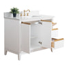 Single Sink Bathroom Vanity with Engineered Marble Top CVH