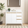 Single Sink Bathroom Vanity with Engineered Marble Top CVH