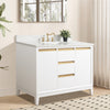 Single Sink Bathroom Vanity with Engineered Marble Top CVH