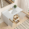 Single Sink Bathroom Vanity with Engineered Marble Top CVH