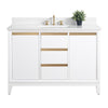 Single Sink Bathroom Vanity with Engineered Marble Top CVH