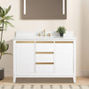 Single Sink Bathroom Vanity with Engineered Marble Top CVH