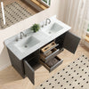 Double Sink Bathroom Vanity with Engineered Marble Top CVH DB