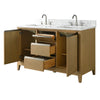 Double Sink Bathroom Vanity with Engineered Marble Top CVH DB