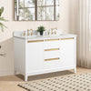 Double Sink Bathroom Vanity with Engineered Marble Top CVH DB