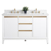 Double Sink Bathroom Vanity with Engineered Marble Top CVH DB