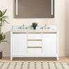 Double Sink Bathroom Vanity with Engineered Marble Top CVH DB