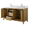 Double Sink Bathroom Vanity with Engineered Marble Top CVH DB