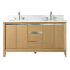 Double Sink Bathroom Vanity with Engineered Marble Top CVH DB