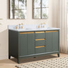 Double Sink Bathroom Vanity with Engineered Marble Top CVH DB