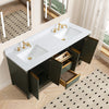 Double Sink Bathroom Vanity with Engineered Marble Top CVH DB